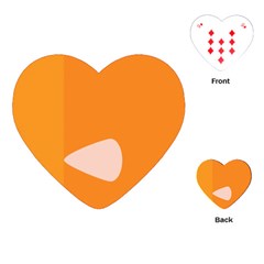 Screen Shot Circle Animations Orange White Line Color Playing Cards (heart)  by Mariart