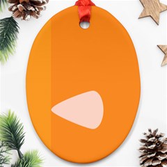 Screen Shot Circle Animations Orange White Line Color Oval Ornament (two Sides) by Mariart