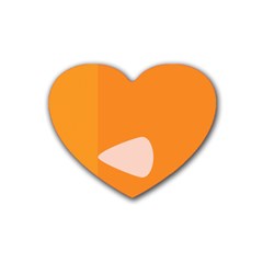 Screen Shot Circle Animations Orange White Line Color Heart Coaster (4 Pack)  by Mariart