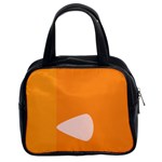 Screen Shot Circle Animations Orange White Line Color Classic Handbags (2 Sides) Front