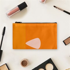 Screen Shot Circle Animations Orange White Line Color Cosmetic Bag (small)  by Mariart