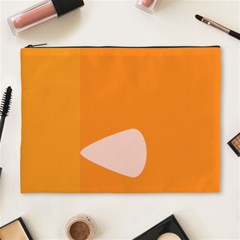 Screen Shot Circle Animations Orange White Line Color Cosmetic Bag (xl) by Mariart