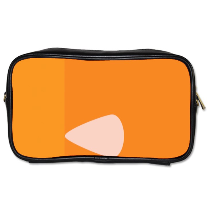 Screen Shot Circle Animations Orange White Line Color Toiletries Bags 2-Side