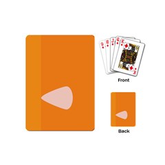 Screen Shot Circle Animations Orange White Line Color Playing Cards (mini)  by Mariart