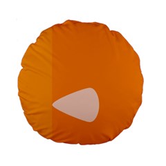 Screen Shot Circle Animations Orange White Line Color Standard 15  Premium Round Cushions by Mariart