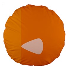 Screen Shot Circle Animations Orange White Line Color Large 18  Premium Round Cushions by Mariart