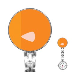 Screen Shot Circle Animations Orange White Line Color Stainless Steel Nurses Watch by Mariart