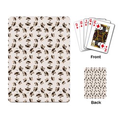 Autumn Leaves Motif Pattern Playing Card by dflcprints