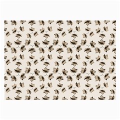 Autumn Leaves Motif Pattern Large Glasses Cloth (2-side) by dflcprints