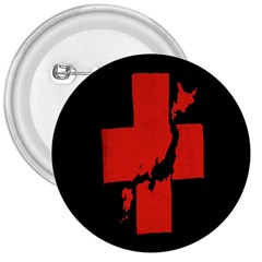 Sign Health Red Black 3  Buttons by Mariart