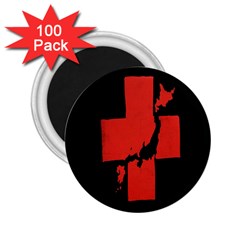 Sign Health Red Black 2 25  Magnets (100 Pack)  by Mariart