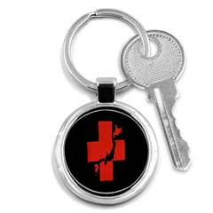 Sign Health Red Black Key Chains (round) 