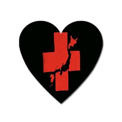 Sign Health Red Black Heart Magnet by Mariart