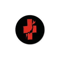 Sign Health Red Black Golf Ball Marker by Mariart