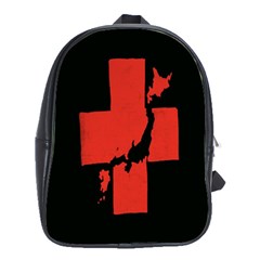 Sign Health Red Black School Bags(large)  by Mariart