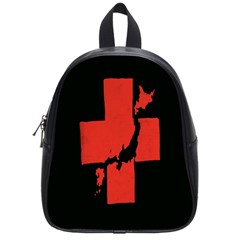 Sign Health Red Black School Bags (small)  by Mariart