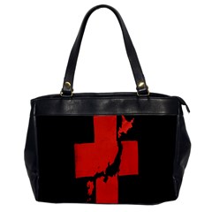 Sign Health Red Black Office Handbags by Mariart