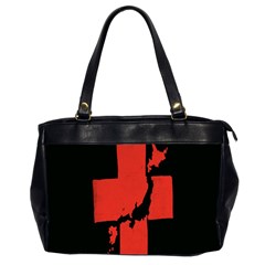 Sign Health Red Black Office Handbags (2 Sides)  by Mariart