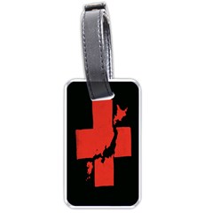 Sign Health Red Black Luggage Tags (one Side)  by Mariart