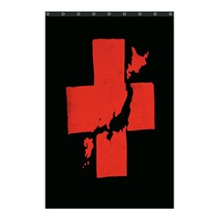 Sign Health Red Black Shower Curtain 48  X 72  (small)  by Mariart