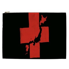 Sign Health Red Black Cosmetic Bag (xxl)  by Mariart