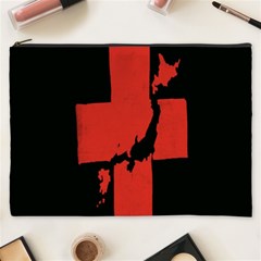 Sign Health Red Black Cosmetic Bag (xxxl)  by Mariart