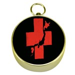 Sign Health Red Black Gold Compasses Front