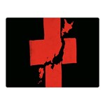 Sign Health Red Black Double Sided Flano Blanket (Mini)  35 x27  Blanket Front