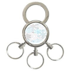 Sign Flower Floral Transparent 3-ring Key Chains