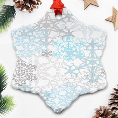 Sign Flower Floral Transparent Ornament (snowflake) by Mariart