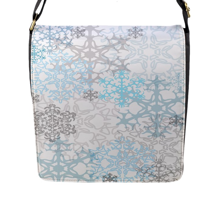 Sign Flower Floral Transparent Flap Messenger Bag (L) 