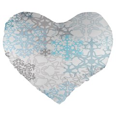 Sign Flower Floral Transparent Large 19  Premium Flano Heart Shape Cushions by Mariart