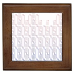 Seamless Horizontal Modern Stylish Repeating Geometric Shapes Rose Quartz Framed Tiles by Mariart