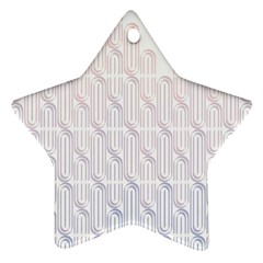 Seamless Horizontal Modern Stylish Repeating Geometric Shapes Rose Quartz Ornament (star) by Mariart