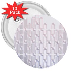 Seamless Horizontal Modern Stylish Repeating Geometric Shapes Rose Quartz 3  Buttons (10 Pack)  by Mariart