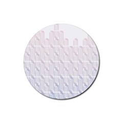 Seamless Horizontal Modern Stylish Repeating Geometric Shapes Rose Quartz Rubber Coaster (round) 