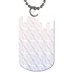 Seamless Horizontal Modern Stylish Repeating Geometric Shapes Rose Quartz Dog Tag (two Sides) by Mariart