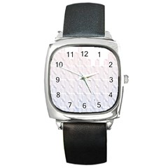 Seamless Horizontal Modern Stylish Repeating Geometric Shapes Rose Quartz Square Metal Watch by Mariart