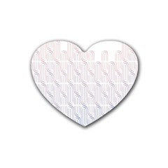 Seamless Horizontal Modern Stylish Repeating Geometric Shapes Rose Quartz Rubber Coaster (heart)  by Mariart