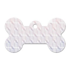 Seamless Horizontal Modern Stylish Repeating Geometric Shapes Rose Quartz Dog Tag Bone (one Side) by Mariart