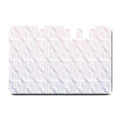 Seamless Horizontal Modern Stylish Repeating Geometric Shapes Rose Quartz Small Doormat  by Mariart