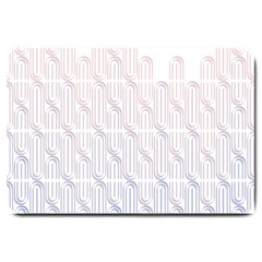 Seamless Horizontal Modern Stylish Repeating Geometric Shapes Rose Quartz Large Doormat  by Mariart