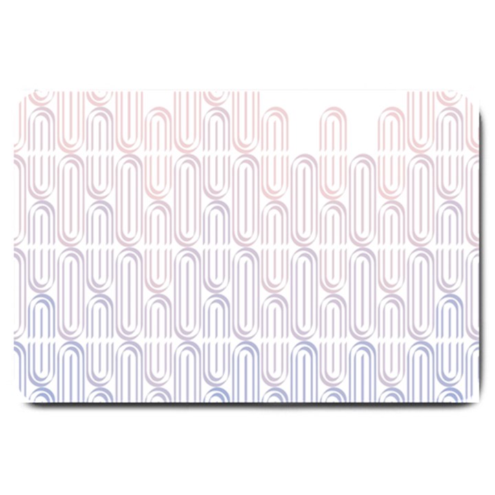 Seamless Horizontal Modern Stylish Repeating Geometric Shapes Rose Quartz Large Doormat 