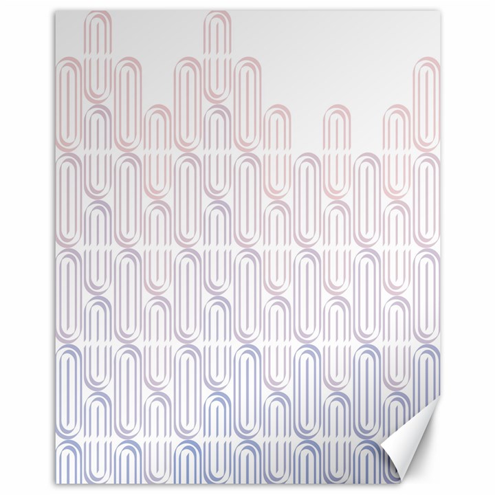 Seamless Horizontal Modern Stylish Repeating Geometric Shapes Rose Quartz Canvas 11  x 14  