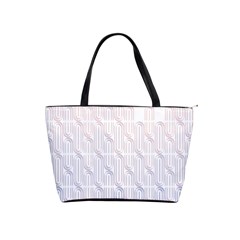 Seamless Horizontal Modern Stylish Repeating Geometric Shapes Rose Quartz Shoulder Handbags by Mariart