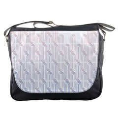 Seamless Horizontal Modern Stylish Repeating Geometric Shapes Rose Quartz Messenger Bags by Mariart