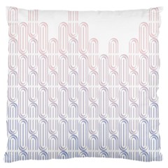 Seamless Horizontal Modern Stylish Repeating Geometric Shapes Rose Quartz Large Flano Cushion Case (one Side) by Mariart