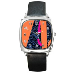 Recursive Reality Number Square Metal Watch by Mariart