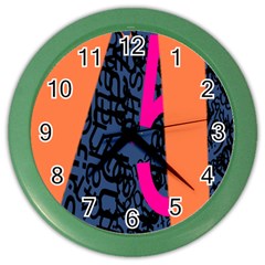 Recursive Reality Number Color Wall Clocks by Mariart