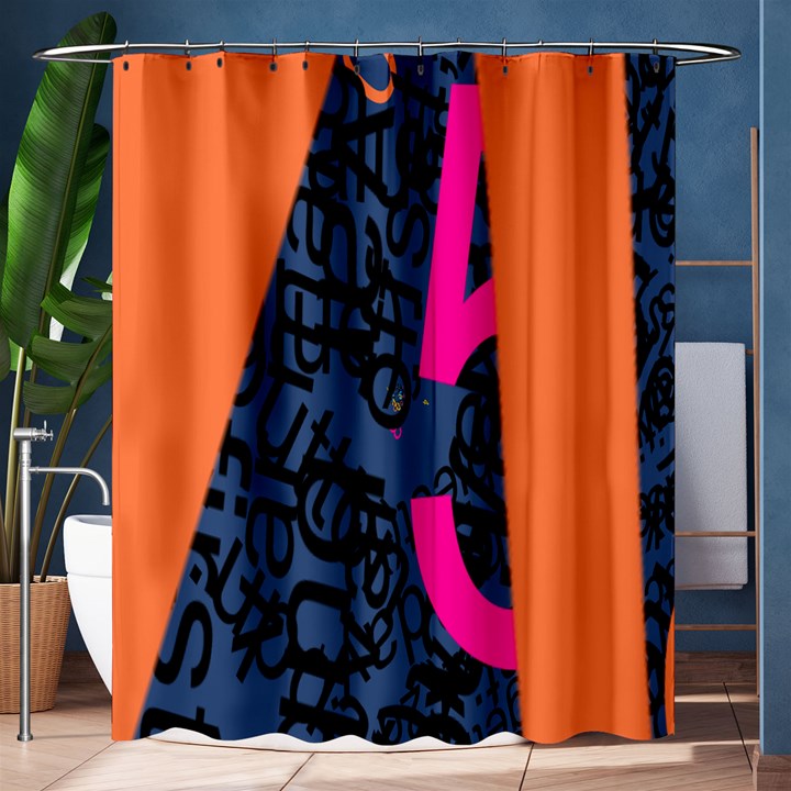 Recursive Reality Number Shower Curtain 60  x 72  (Medium) 